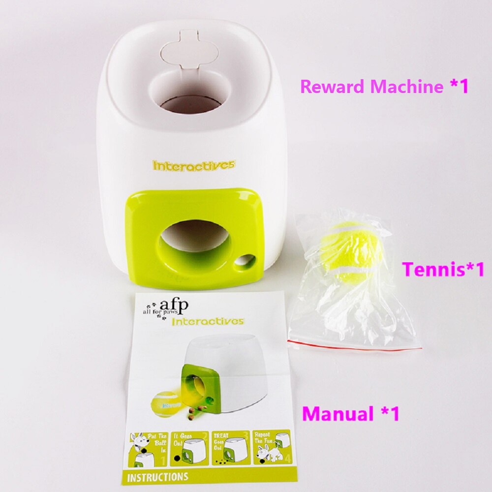 Interactive Dog Leakage Food Training Toys Snack Reward Machine Tennis Ball Drop Rolling Pet Dog Slow Feeding Gravity Dispenser - anconmall