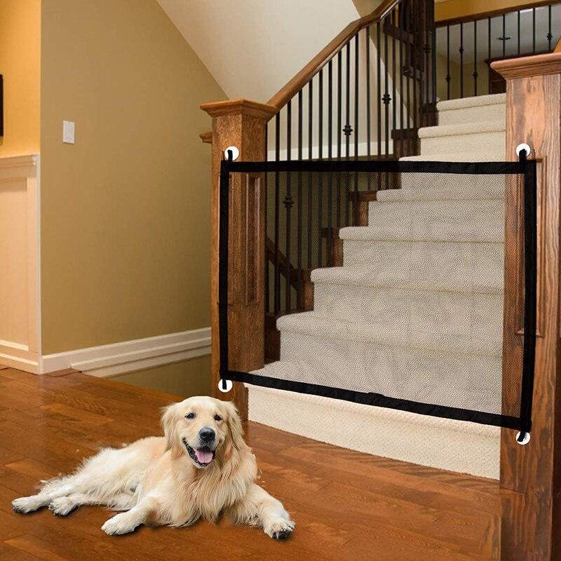 Pet Dog Gate Ingenious Mesh Dog Fence for Indoor Outdoor Home Safe Pet Dog Gate Fence Safety Enclosure Pet Supplies Dropshipping