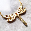 Necklace Large Dragonfly Brand New Link Chain Fine Jewelry Europe 925 Stering Silver Bohemia Happy Gift For Women