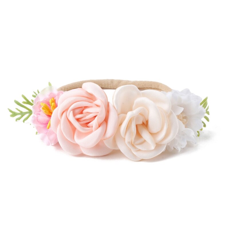 Baby Headband Cute Elastic Flower Rhinestone Hair Band Newborn Toddler Headband for Baby Infant Toddler Girls Hair Accessories