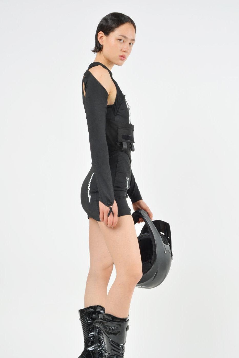 corset dress with detachable sleeves